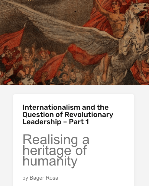 Internationalism and the Question of Revolutionary Leadership